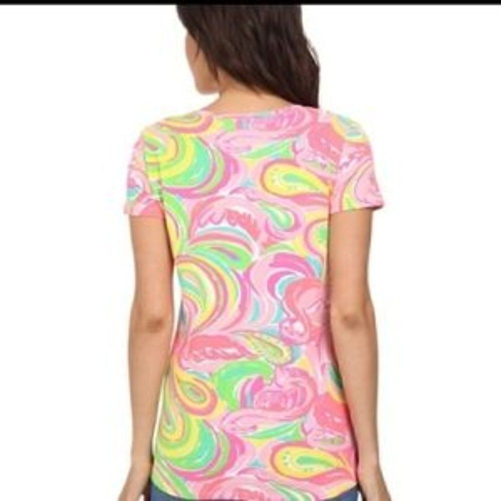 New Lilly Pulitzer Flamingo Michelle Top Size XXS - Picture 6 of 6